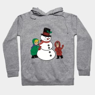 Snowman with Kids Hoodie